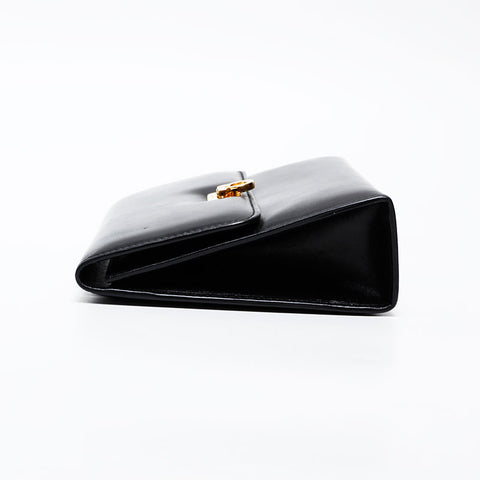 Salvatore Ferragamo Gancini leather Clutch bag black WS20611