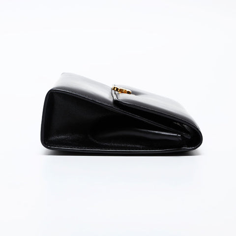 Salvatore Ferragamo Gancini leather Clutch bag black WS20611