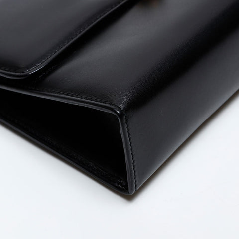 Salvatore Ferragamo Gancini leather Clutch bag black WS20611