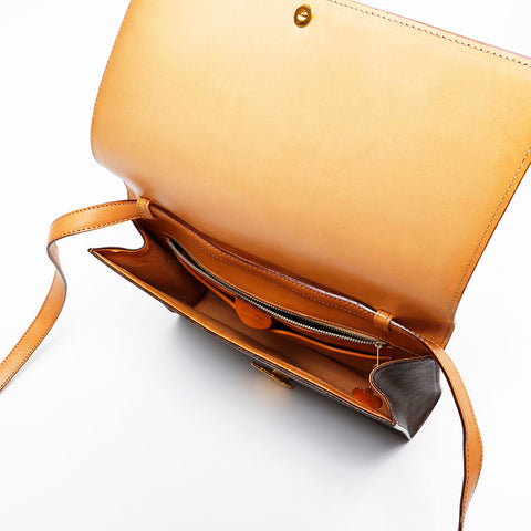 CELINE Macadam PVC Shoulder Bag Brown WS20612