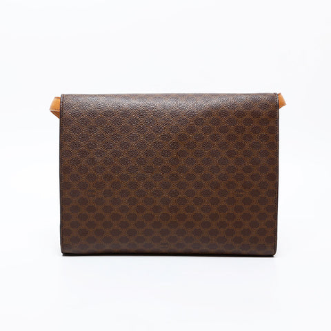 CELINE Macadam PVC Shoulder Bag Brown WS20612