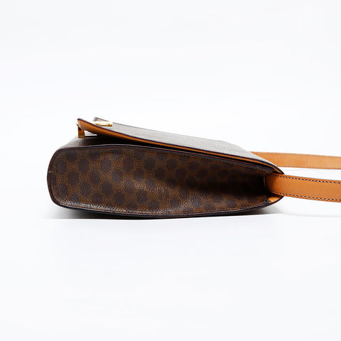 CELINE Macadam PVC Shoulder Bag Brown WS20612