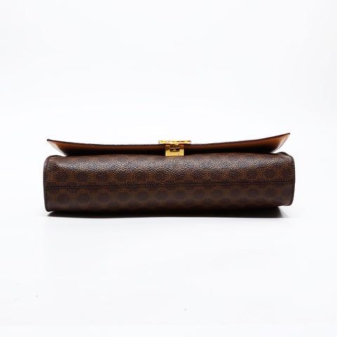 CELINE Macadam PVC Shoulder Bag Brown WS20612