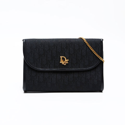 Christian Dior Trotter Chain Shoulder Bag black WS20613