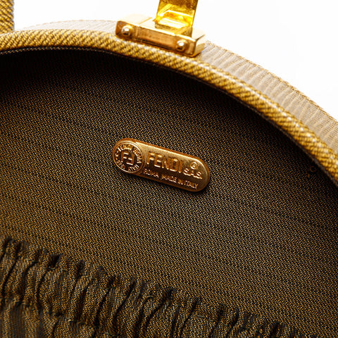 FENDI Leather 2way Handbag yellow WS20614