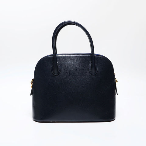 CELINE Leather 2way Handbag Navy WS20615