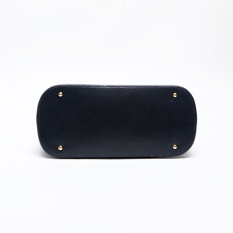 CELINE Leather 2way Handbag Navy WS20615