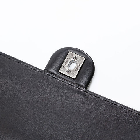 CHANEL 28th series 2019 Gunmetal Chain COCO embossed Shoulder Bag black WS20619