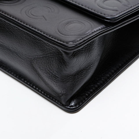 CHANEL 28e série 2019 Gunmetal Chain COCO sac à bandoulière en relief noir WS20619