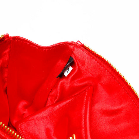 Miu Miu Matelasse Leather Vitello Shine Clutch bag Red WS20620
