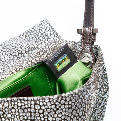 FENDI Mini Mamma Bucket Shoulder Bag Silver WS20624