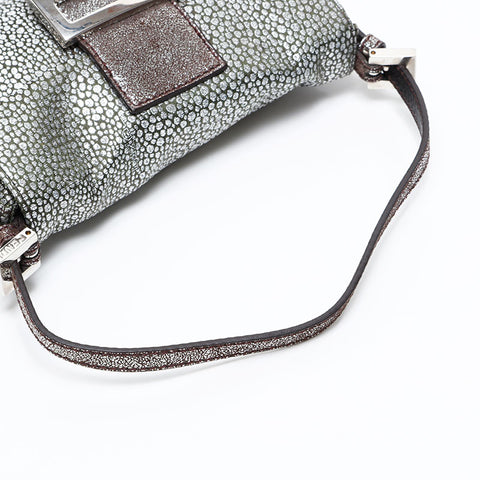 FENDI Mini Mamma Bucket Shoulder Bag Silver WS20624