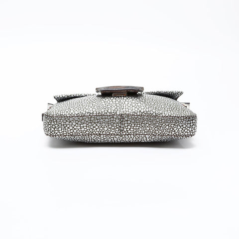 FENDI Mini Mamma Bucket Shoulder Bag Silver WS20624