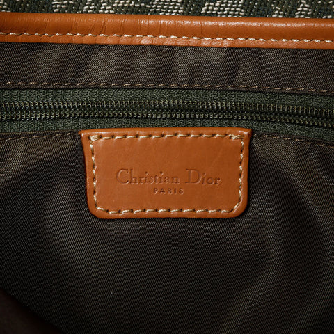Christian Dior Saddlebag Trotter Canvas Shoulder Bag green WS20625