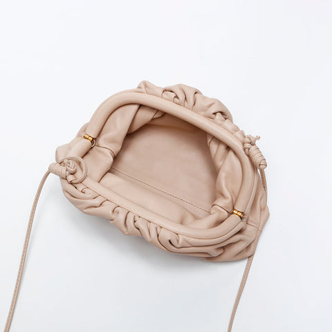 BOTTEGAVENETA Leather Mini Pouch Shoulder Bag beige WS20626