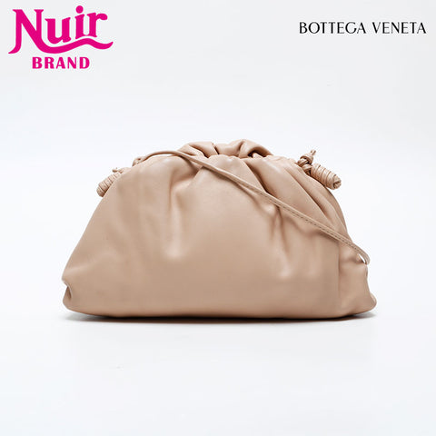 BOTTEGAVENETA Leather Mini Pouch Shoulder Bag beige WS20626