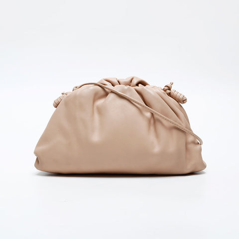 BOTTEGAVENETA Leather Mini Pouch Shoulder Bag beige WS20626