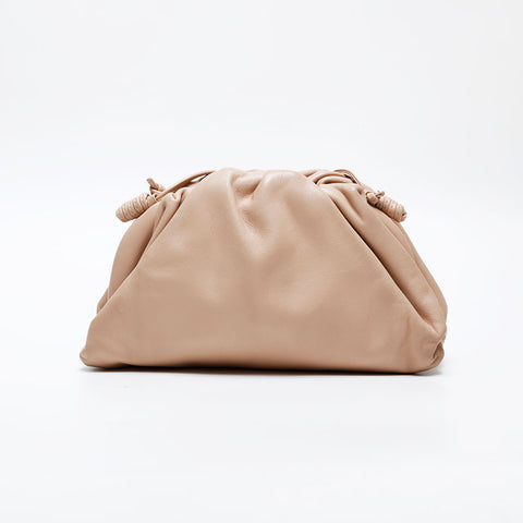 BOTTEGAVENETA Leather Mini Pouch Shoulder Bag beige WS20626