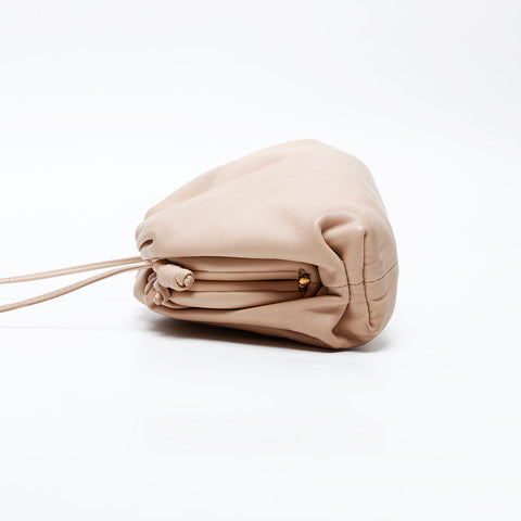 BOTTEGAVENETA Leather Mini Pouch Shoulder Bag beige WS20626