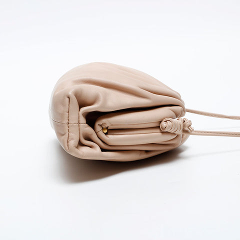BOTTEGAVENETA Leather Mini Pouch Shoulder Bag beige WS20626