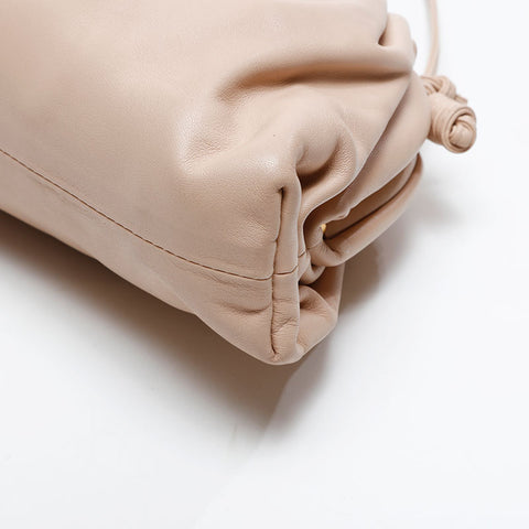 BOTTEGAVENETA Leather Mini Pouch Shoulder Bag beige WS20626