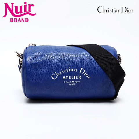 Christian Dior Leather Homme ATELIER Shoulder Bag blue WS20633