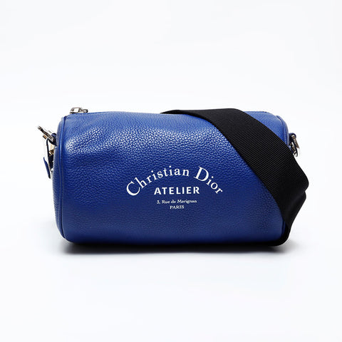 Christian Dior Leather Homme ATELIER Shoulder Bag blue WS20633