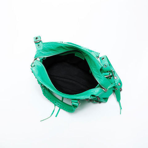 BALENCIAGA Giant City Leather Neo Classic Shoulder Bag green WS20635