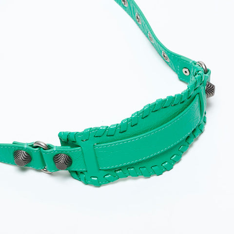 BALENCIAGA Giant City Leather Neo Classic Shoulder Bag green WS20635