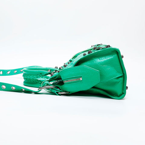 BALENCIAGA Giant City Leather Neo Classic Shoulder Bag green WS20635