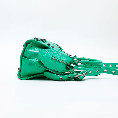 BALENCIAGA Giant City Leather Neo Classic Shoulder Bag green WS20635