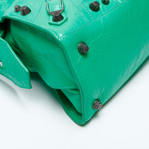 BALENCIAGA Giant City Leather Neo Classic Shoulder Bag green WS20635