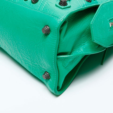 BALENCIAGA Giant City Leather Neo Classic Shoulder Bag green WS20635