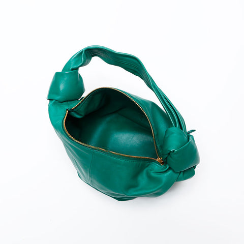 BOTTEGAVENETA Leather Double Knot Handbag green WS20639