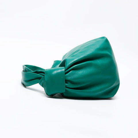 BOTTEGAVENETA Leather Double Knot Handbag green WS20639