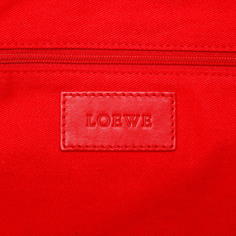 LOEWE logo leather Shoulder Bag Red WS20644