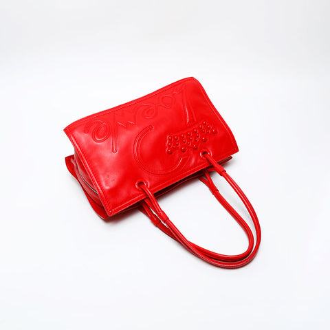 LOEWE logo leather Shoulder Bag Red WS20644
