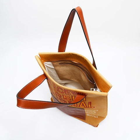 LOEWE Canvas logo Tote Bag Brown WS20650