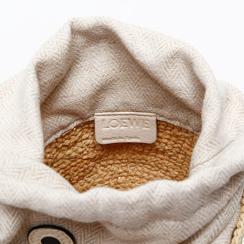 LOEWE Raffia Fish Basket Bag Paula's Ibiza Shoulder Bag beige WS20651