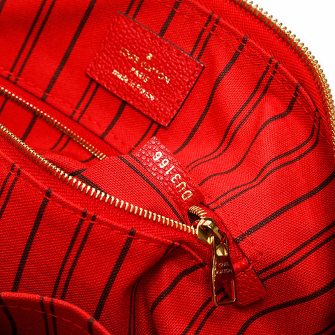 LOUIS VUITTON 2016 Speedy Bandouliere 25 Monogram Empreinte Handbag Red WS20653
