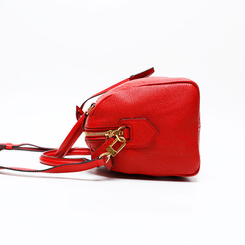 LOUIS VUITTON 2016 Speedy Bandouliere 25 Monogram Empreinte Handbag Red WS20653