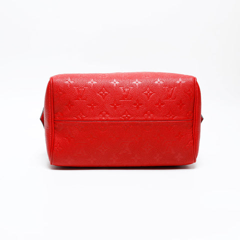 LOUIS VUITTON 2016 Speedy Bandouliere 25 Monogram Empreinte Handbag Red WS20653