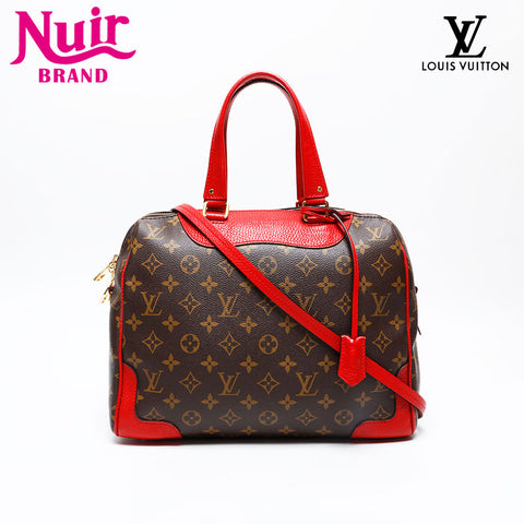 LOUIS VUITTON 2015 Louis Vuitton Monogram Retiro PM Handbag Brown WS20654
