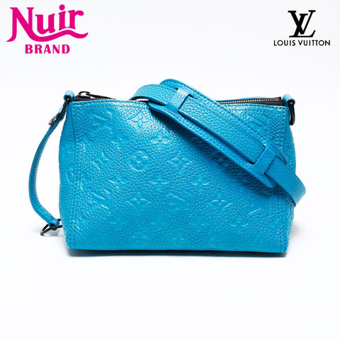 LOUIS VUITTON 2019 Monogram Triangle Messenger Shoulder Bag blue WS20658