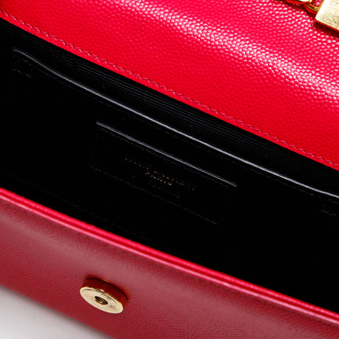 YVES SAINT LAURENT Logo Kate Mini Leather Chain Shoulder Bag pink WS20661