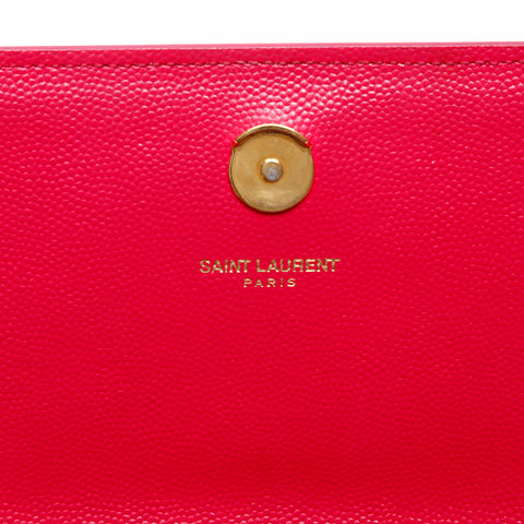 YVES SAINT LAURENT Logo Kate Mini Leather Chain Shoulder Bag pink WS20661