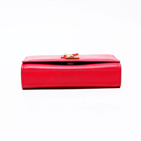 YVES SAINT LAURENT Logo Kate Mini Leather Chain Shoulder Bag pink WS20661