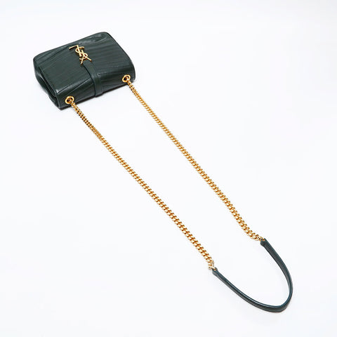 YVES SAINT LAURENT logo leather Shoulder Bag green WS20662