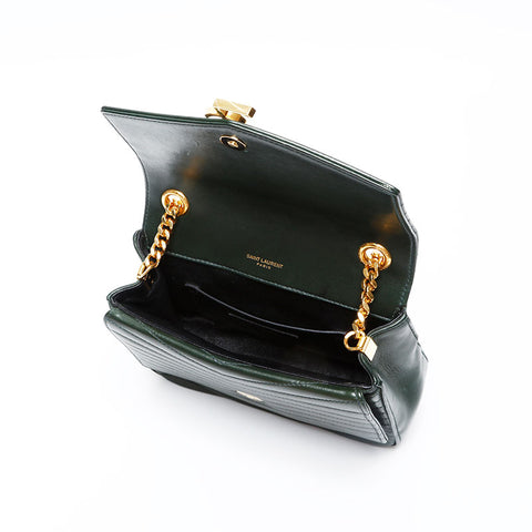YVES SAINT LAURENT logo leather Shoulder Bag green WS20662