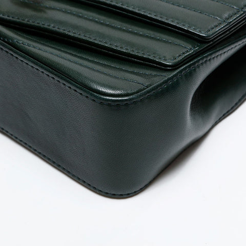 YVES SAINT LAURENT logo leather Shoulder Bag green WS20662